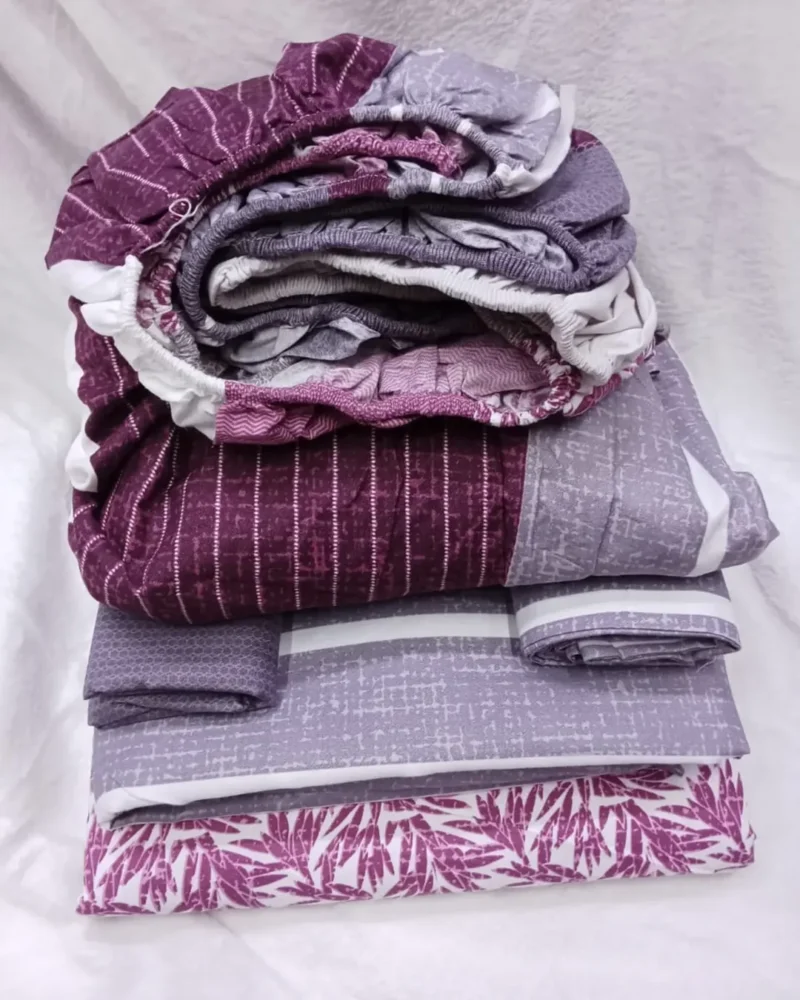Luxurious Cotton King-Size Bedsheet Set - Image 4