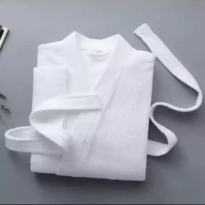 Premium Cotton White Bathrobe