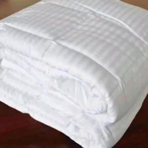 White Striped Cotton Duvet Set