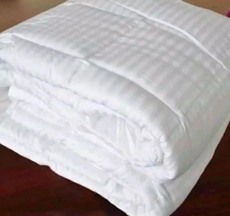 White Striped Cotton Duvet Set