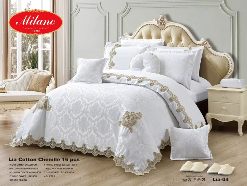 12Pc Cotton-Velvet king size comforter - Image 8