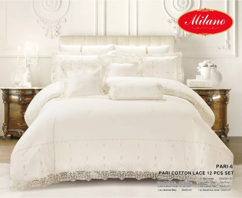 12Pc Cotton-Velvet king size comforter - Image 11