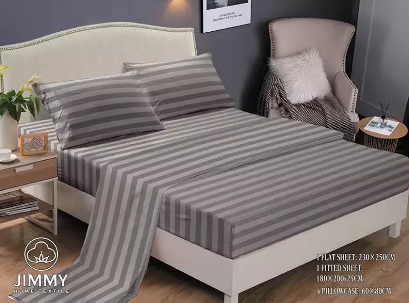 Striped Cotton Bedsheet - Image 3